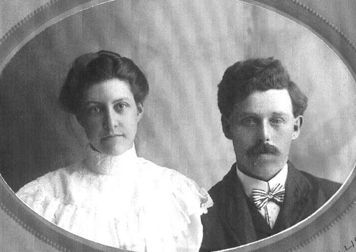 Text Box: 67. Chester Huffman 
       with his wife, Elma
       Hedrick  ca. 1899
